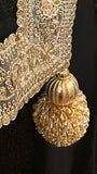 Black and gold net dupatta